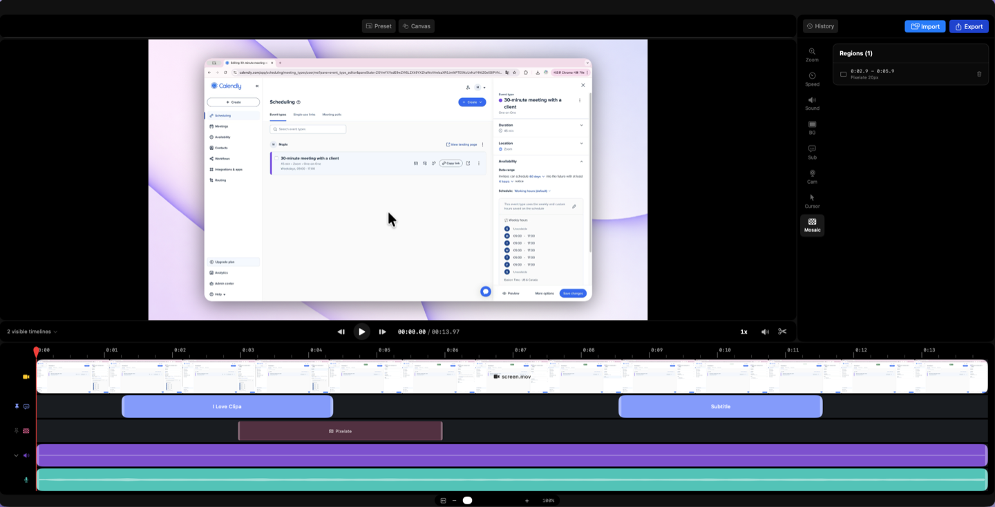 Clipa editor — Full Editor